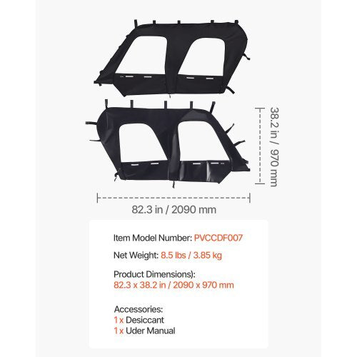 Cab Enclosure Upper Doors, Compatible with Kawasaki Teryx4 2012-2022, Soft Upper Doors, Windproof & Waterproof Upgraded Zipper UTV Soft Side Window Kit, Work with Roof and Partial Windshields
