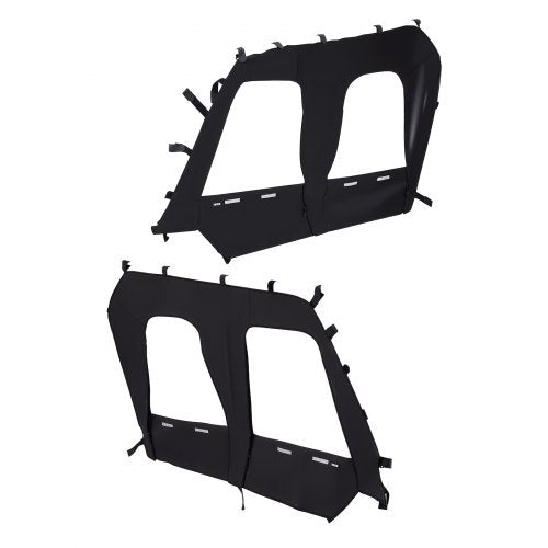 Cab Enclosure Upper Doors, Compatible with Kawasaki Teryx4 2012-2022, Soft Upper Doors, Windproof & Waterproof Upgraded Zipper UTV Soft Side Window Kit, Work with Roof and Partial Windshields