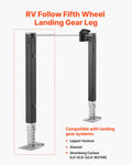 RV Follow Fifth Wheel Landing Gear Leg 179014, 32.5-Inch 5th Wheel Landing Gear Universal Replacement Compatible with Lippert Venture, Atwood, Stromberg Carlson Systems, with Pin and Base, Black
