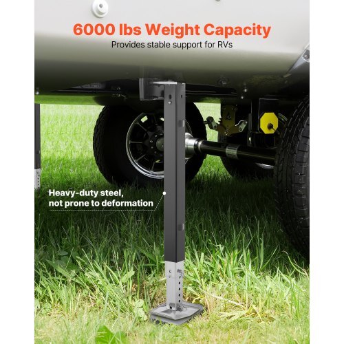 RV Follow Fifth Wheel Landing Gear Leg 179014, 32.5-Inch 5th Wheel Landing Gear Universal Replacement Compatible with Lippert Venture, Atwood, Stromberg Carlson Systems, with Pin and Base, Black