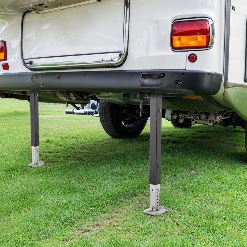 RV Follow Fifth Wheel Landing Gear Leg 179014, 32.5-Inch 5th Wheel Landing Gear Universal Replacement Compatible with Lippert Venture, Atwood, Stromberg Carlson Systems, with Pin and Base, Black