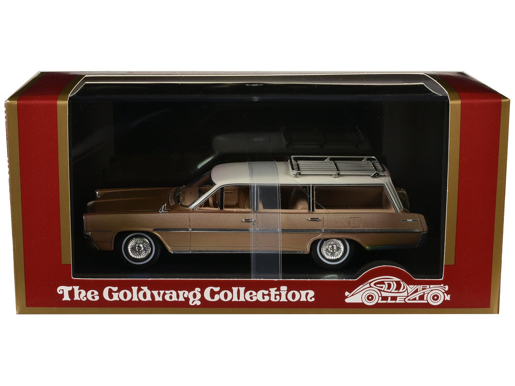 1964 Pontiac Safari Bronze Irid Metallic with Cream Top Limited Edition to 200 pieces Worldwide 1/43 Model Car by Goldvarg Collection