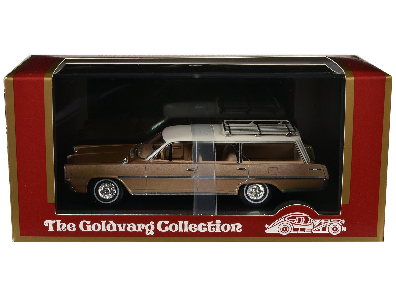 1964 Pontiac Safari Bronze Irid Metallic with Cream Top Limited Edition to 200 pieces Worldwide 1/43 Model Car by Goldvarg Collection